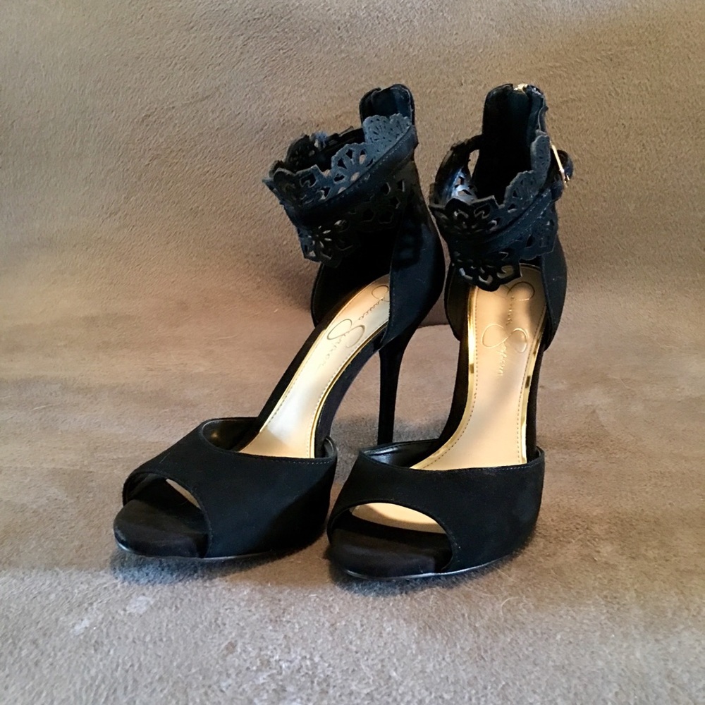 Jessica Simpson Black Suede Heels